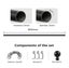 Marlow Steel Curtain Rod Quiet Rail Pole Pommel Set Extendable Adjustable Black Carousel 8