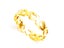 Gold Plated Stainless Steel Couple Rings with Hollow Heart & Zirconia Carousel 8