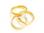 Gold Plated Stainless Steel Zirconia Couple Rings Carousel 1