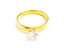 Gold Plated Stainless Steel Zirconia Couple Rings Carousel 2