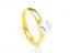 Gold Plated Stainless Steel Zirconia Couple Rings Carousel 7