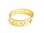 Gold Plated Stainless Steel Hollow Cross Ring Carousel 5