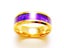 Stainless Steel Ring with Purple Oil Drip Design Carousel 1