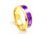 Stainless Steel Ring with Purple Oil Drip Design Carousel 2
