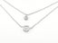Stylish Platinum Zirconia Heart Charm Necklace Carousel 1