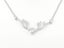 Zirconia Antler Pendant White Gold Necklace Carousel 1