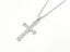 Sparkling Zirconia White Gold Cross Pendant Necklace Carousel 1