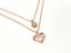 Zirconia-Adorned Rose Gold Heart Pendant Carousel 2