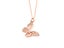 Zirconia-Adorned Rose Gold Butterfly Pendant Necklace Carousel 2