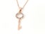 Rose Gold Key Pendant with Sparkling Zirconia Carousel 1
