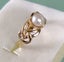 9ct yellow gold pearl ring . Carousel 7
