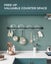Pot Racks Wall Mounted 47" (120cm) with 10s Hooks Black Carousel 4