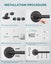 Pot Racks Wall Mounted 47" (120cm) with 10s Hooks Black Carousel 5