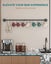 Pot Racks Wall Mounted 47" (120cm) with 10s Hooks Black Carousel 6
