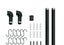 Pot Racks Wall Mounted 47" (120cm) with 10s Hooks Black Carousel 7