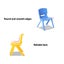 Kids Table and Chairs Study Desk Furniture 120cm Plastic Table 8 Chairs Carousel 6