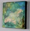 Honey Bee Line Painting green gold art 25x25cm box canvas NZ artist J Stirling Carousel 2