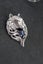 Wolf head with dark blue set brooch Carousel 2