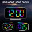 Digital Alarm Clock Night Light Carousel 4