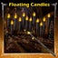 Halloween Decorations,12 Pcs Floating Candles with Wand Remote Carousel 2