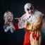 Halloween Decoration Props, Scary Hanging Head Life Size Latex Zombie Head Carousel 1