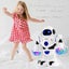 Electric Hyun Dance Robot Led Light Music Children Educational Toys White Carousel 3