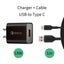 18W Wall Charger + USB-C cable - Black (combo) Carousel 1