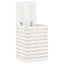 Laundry Basket White 44X44x66 Cm Solid Wood Pine Laundry Baskets & Hampers Carousel 4