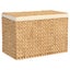 Laundry Basket With 3 Sections 75X42.5X52 Cm Water Hyacinth Laundry Baskets & Ha Carousel 4