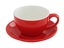300ml Latte Coffee Cup & 15cm Saucer - Red, Glazed Porcelain Carousel 1