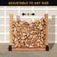 Firewood Storage Rack Campfire DIY Fireplace Wood Rack Log Bracket Adjustable Carousel 4
