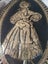 Vintage Pr large oval copper wall plaques of woman C18th dress Karen craft Carousel 7