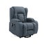Recliner Chair Electric Massage Chair Lift Heated Fabric Lounge Sofa Grey Blue Carousel 12