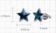 18K White Gold stud earring with Austrian crystals "Star" (Crystal) Carousel 5