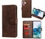 iphone 16 plus wallet case cowhide finish PU leather card Dark Brn Carousel 1