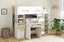 Hartford Single Loft Bunk - White / Oak, Desk, Drawers, Wardrobe & Shelving Carousel 3