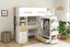 Hartford Single Loft Bunk - White / Oak, Desk, Drawers, Wardrobe & Shelving Carousel 4