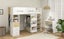 Hartford Single Loft Bunk - White / Oak, Desk, Drawers, Wardrobe & Shelving Carousel 6