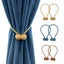4PCS Magnetic Curtain Tieback Set Ball Holdbacks Buckle Clips Hooks -Beige Carousel 3