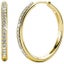 18K Gold Crystal Hoop Earrings "Dawn" (38mm) Carousel 1