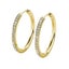 18K Gold Crystal Hoop Earrings "Dawn" (38mm) Carousel 6