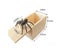 New Trick Spider Funny Scare Box Wooden Hidden Box Quality Prank Wooden Scare Carousel 6
