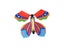 10PCS Magic Flying Butterfly Wind Up Toys Rubber Band Powered Romantic For Carousel 4
