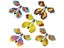 10PCS Magic Flying Butterfly Wind Up Toys Rubber Band Powered Romantic For Carousel 6