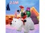 1.8m Christmas Santa Claus Rides Polar Bear And 1.5m Snowman Inflate Model With Carousel 4
