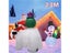 1.8m Christmas Santa Claus Rides Polar Bear And 1.5m Snowman Inflate Model With Carousel 5
