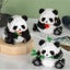 New Creative MINI Chinese Animal Panda Model Building Block MOC DIY Diamond Carousel 5