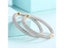 925 Silver 34mm 18K Gold Circle Hoop Earrings For Women Fashion Wedding Jewelry Carousel 4