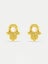 Sterling Silver Gold Plated Opal Hamsa Stud Earrings Carousel 1