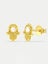 Sterling Silver Gold Plated Opal Hamsa Stud Earrings Carousel 2